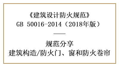 防火門、窗和防火卷簾的建筑防火設(shè)計(jì)要求—四川國(guó)晉消防分享
